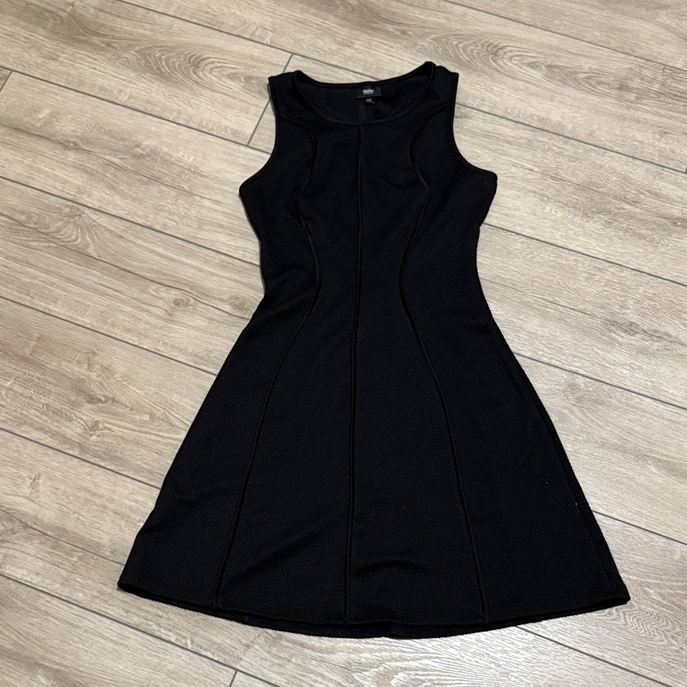 Massimo Black Textured Mini Dress
